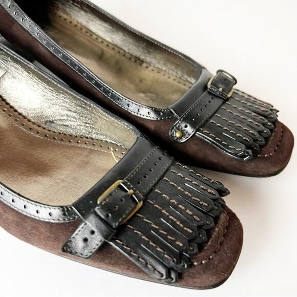 SZ 6 J. Crew Brown Leather Tassle Low Heeled Loafers - Picture 4 of 7